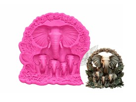 Molde silicona  4 elefantes